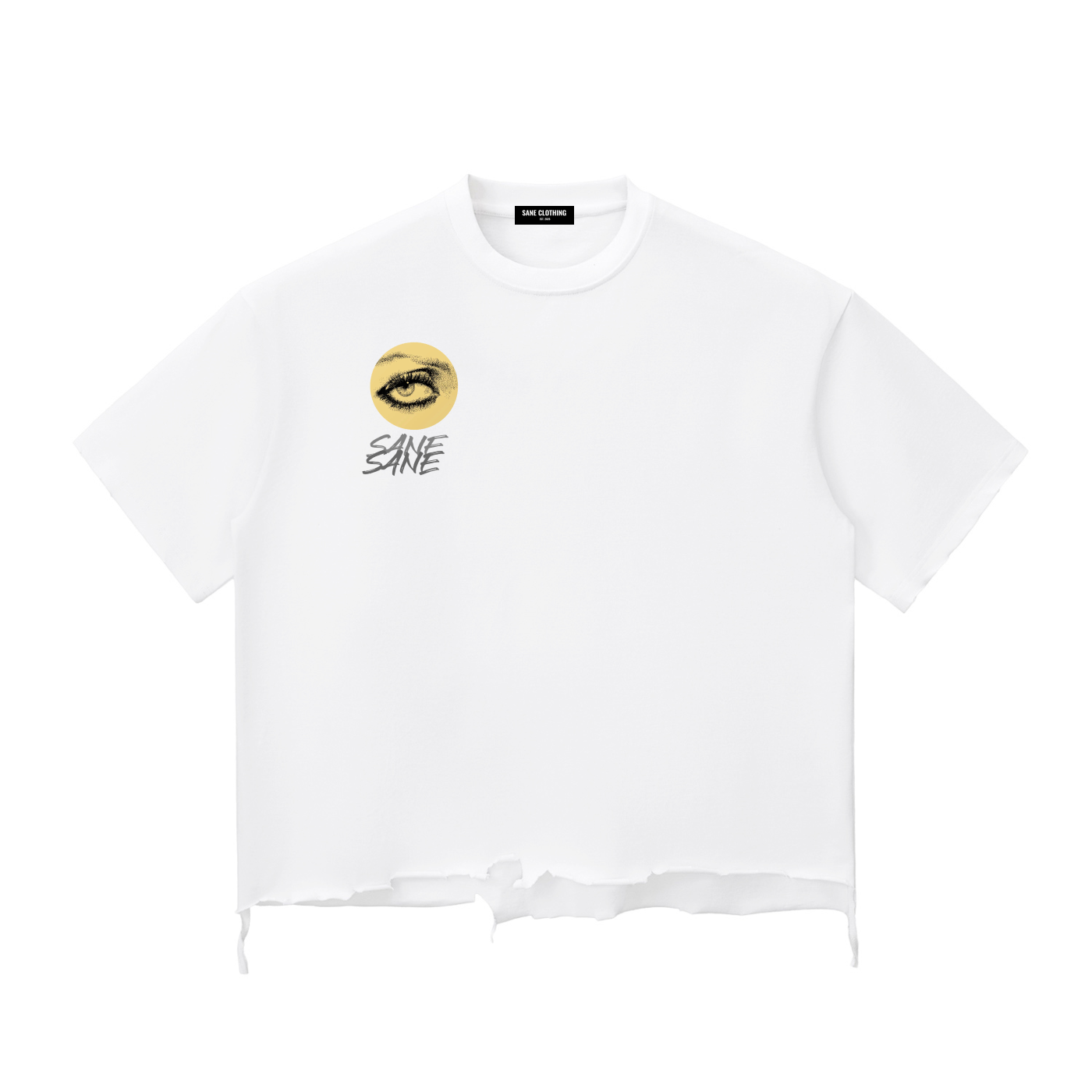 All Seeing Distressed Tee - Unisex Oversized 100% Cotton Casual T-Shirt for Spring & Summer