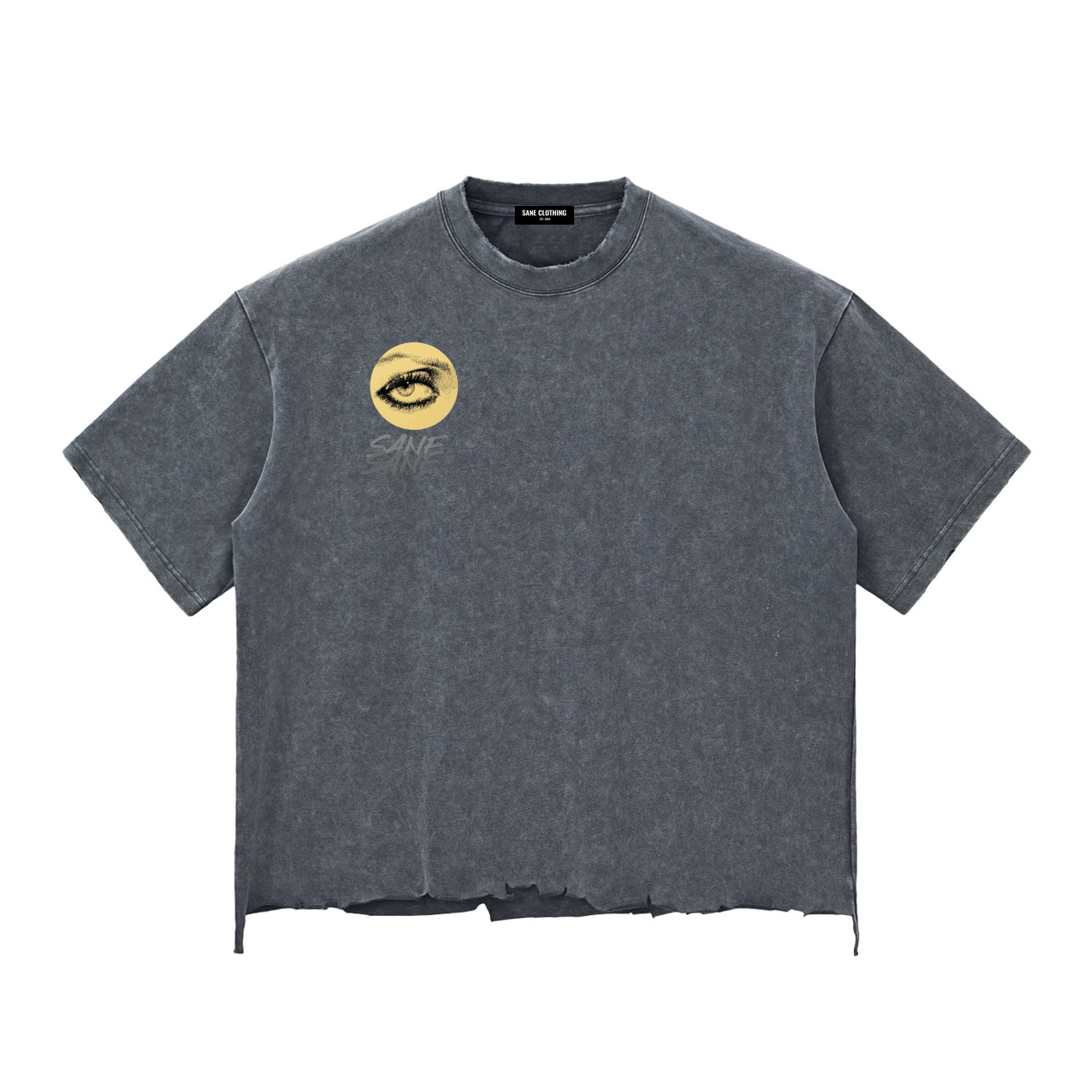 All Seeing Distressed Tee - Unisex Oversized 100% Cotton Casual T-Shirt for Spring & Summer